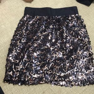High-waisted Sequined skirt